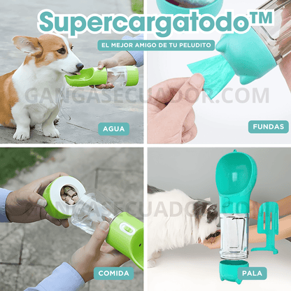 SUPERCARGATODO™| AGUA, SNACKS, FUNDAS Y PALA LO MEJOR PARA TU PELUDITO.