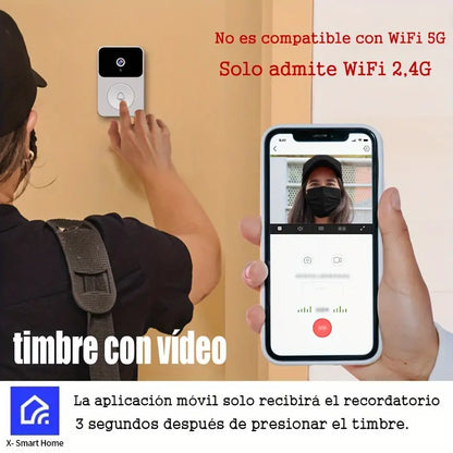 SAFEHOME | TIMBRE INTELIGENTE CON CÁMARA INCLUÍDA