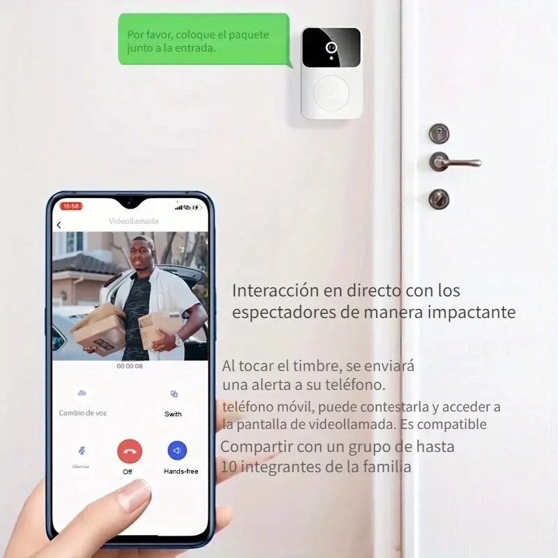 SAFEHOME | TIMBRE INTELIGENTE CON CÁMARA INCLUÍDA